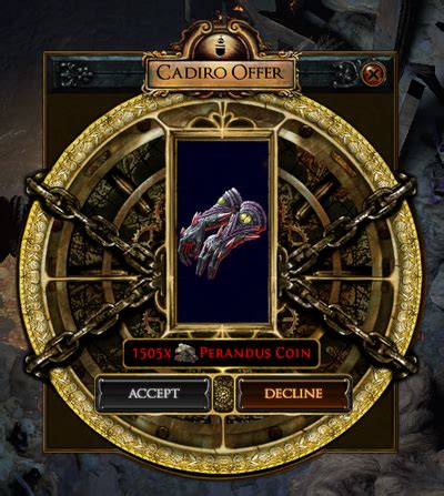 poe cadiro perandus offers.